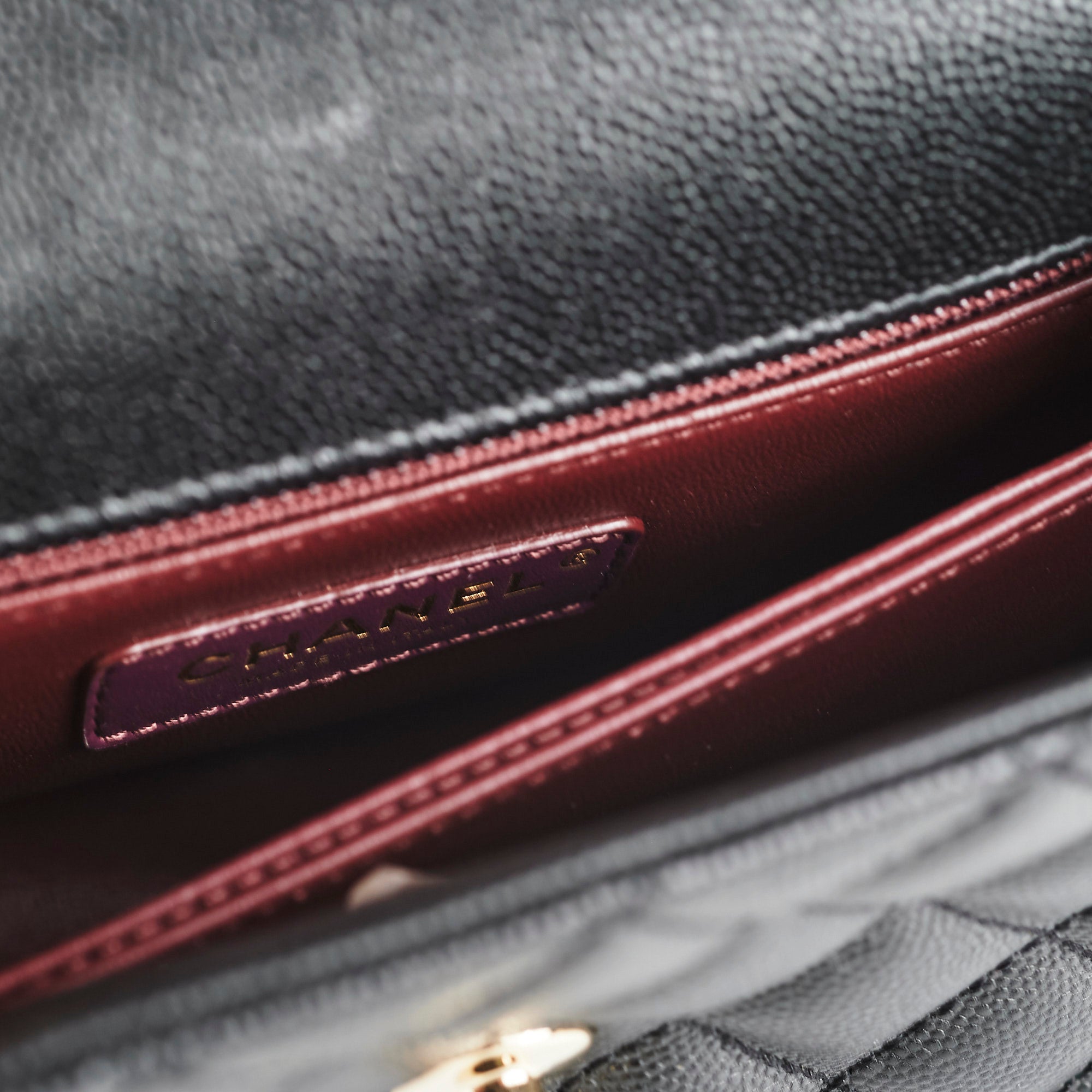 Chanel Small Coco Handle Caviar Black
