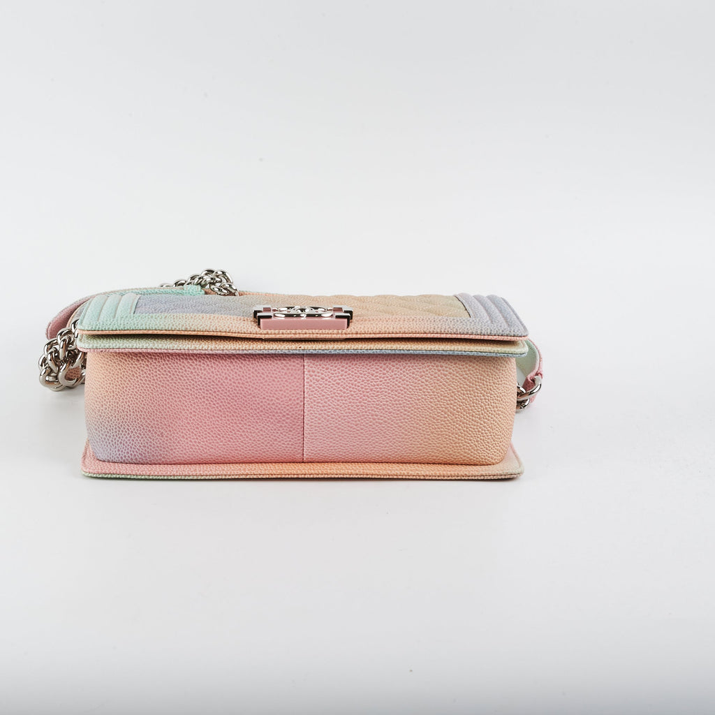Chanel Caviar Old Medium Boy Rainbow