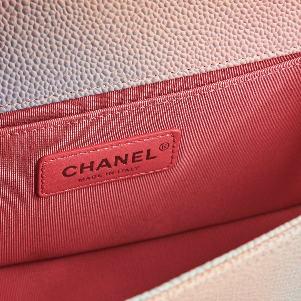 Chanel Caviar Old Medium Boy Rainbow