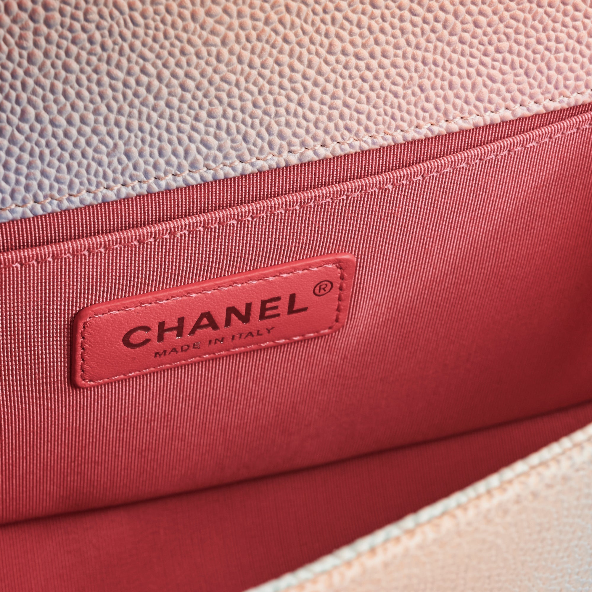 Chanel Caviar Old Medium Boy Rainbow