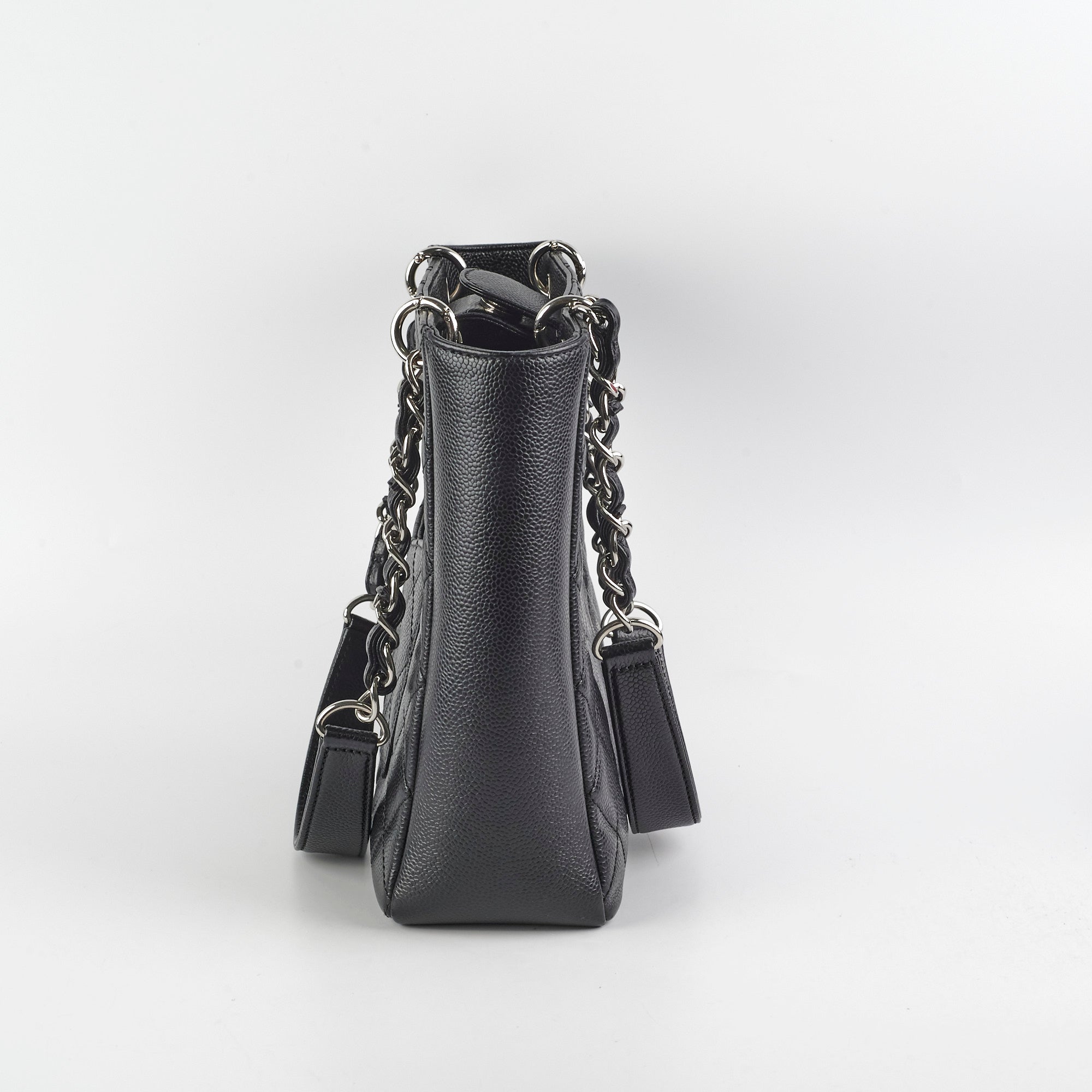 Chanel Caviar PST Petite Shopping Tote (Black)