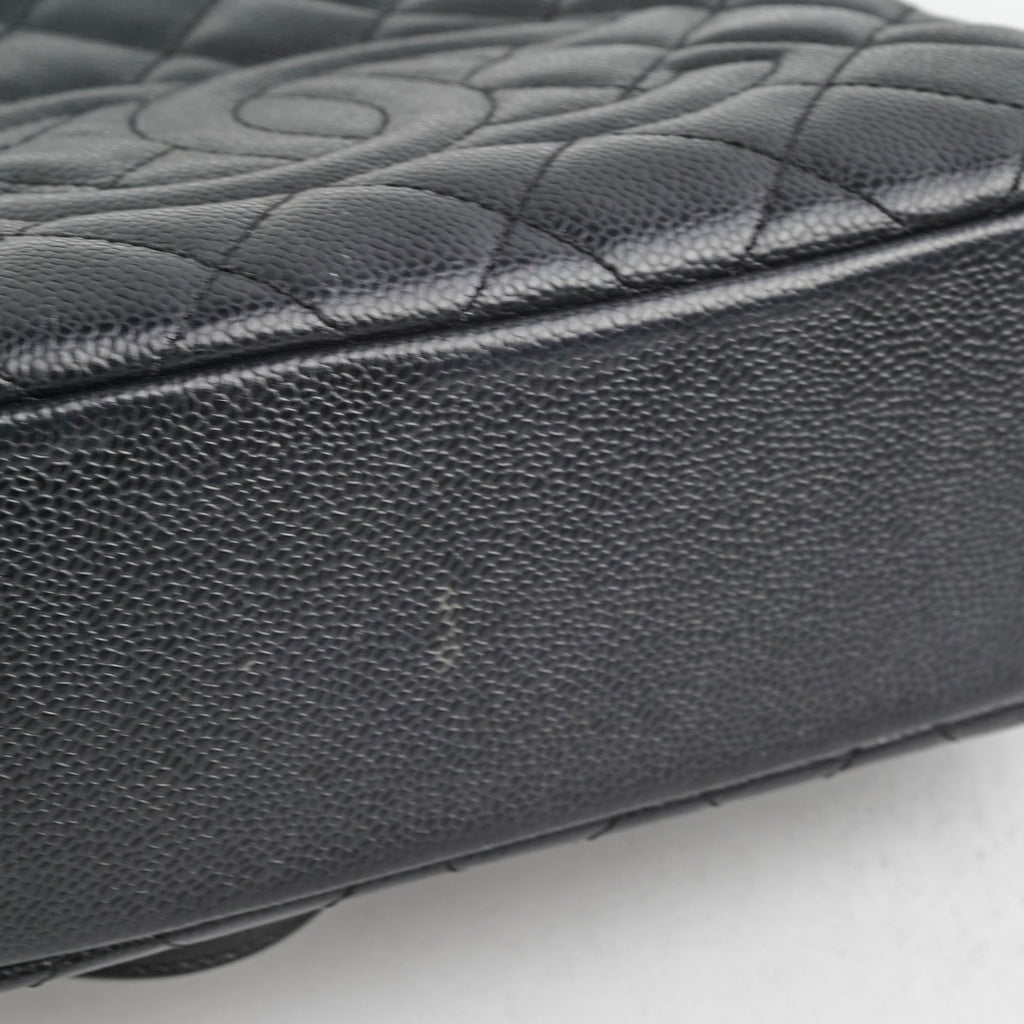 Chanel Caviar PST Petite Shopping Tote (Black)