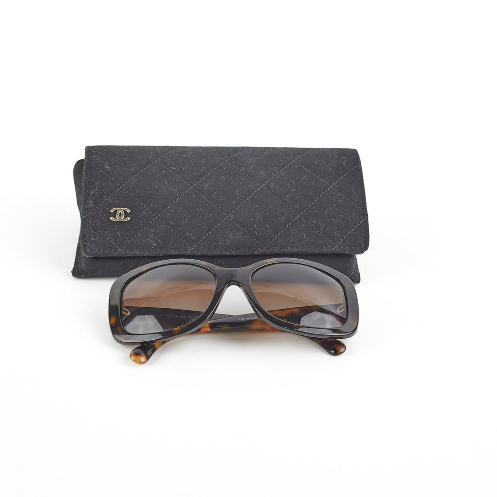 Chanel Tortoise Shell Squoval Sunglasses
