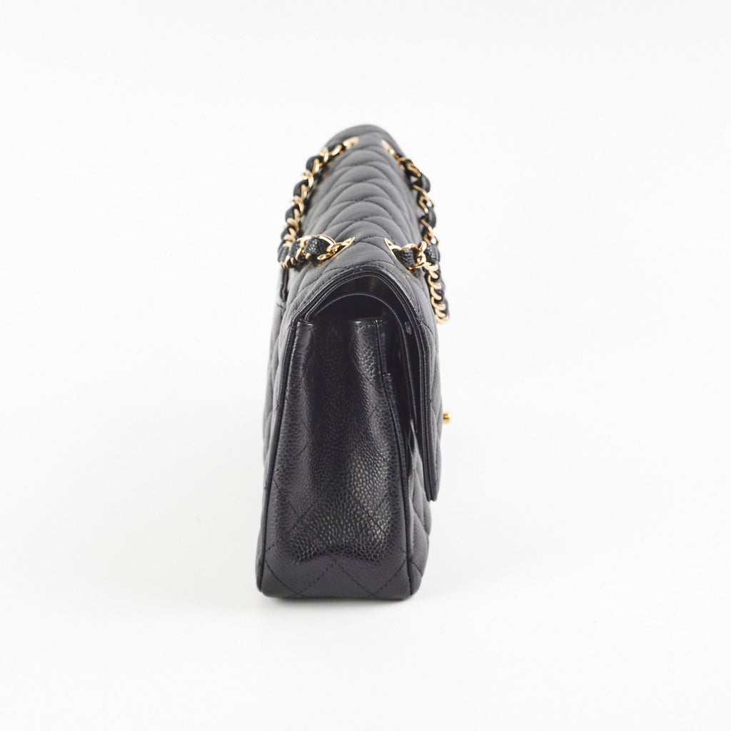 ITEM 21 - Chanel Caviar Medium/Large Double Classic Flap Black