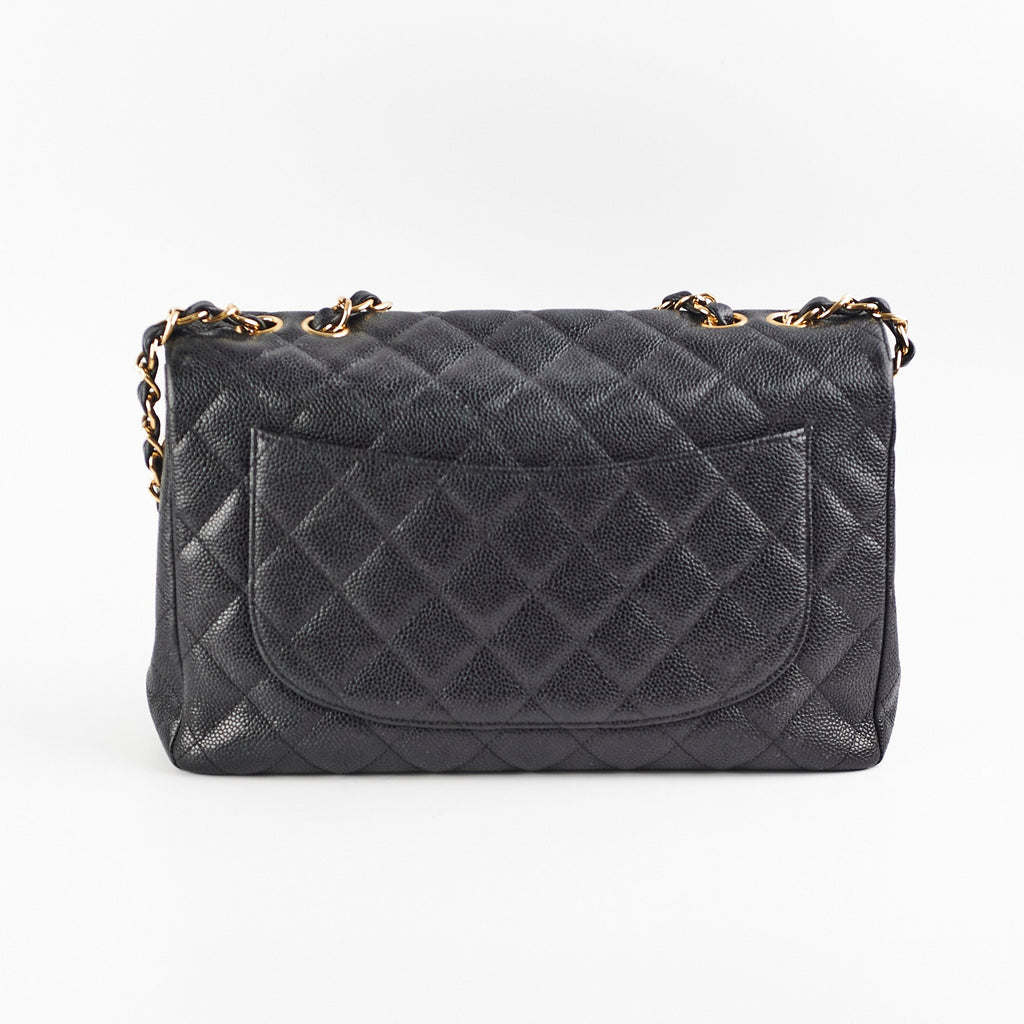 Chanel Jumbo Classic Single Flap Caviar Black