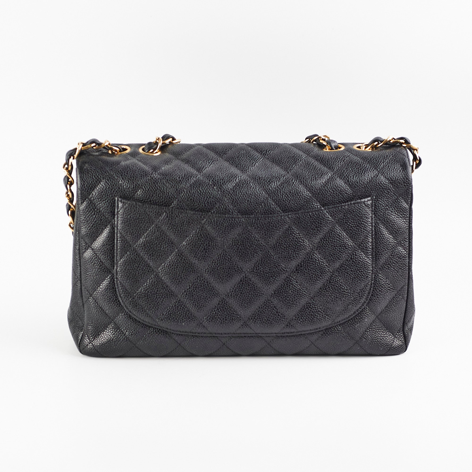 Chanel Jumbo Classic Single Flap Caviar Black