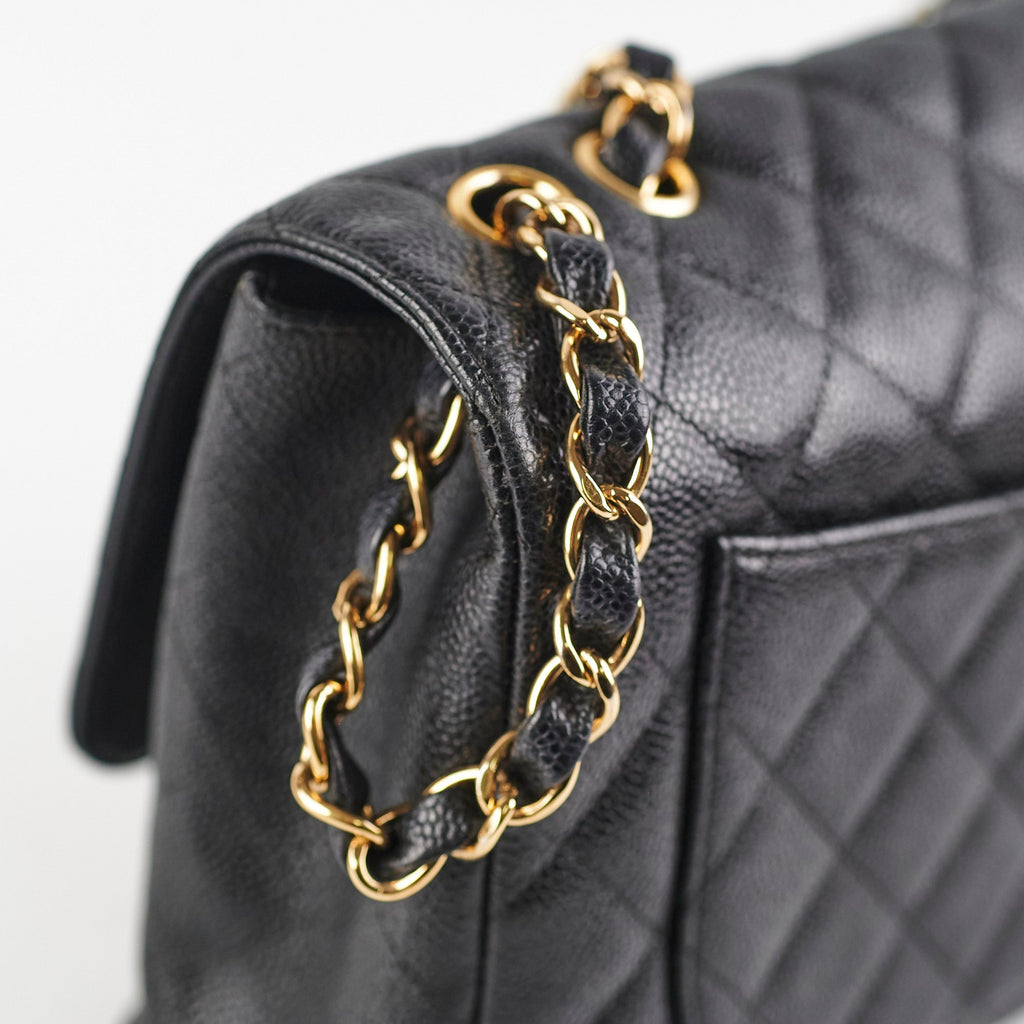Chanel Jumbo Classic Single Flap Caviar Black