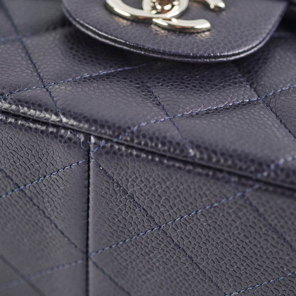 Chanel Jumbo Classic Double Flap Caviar Purple