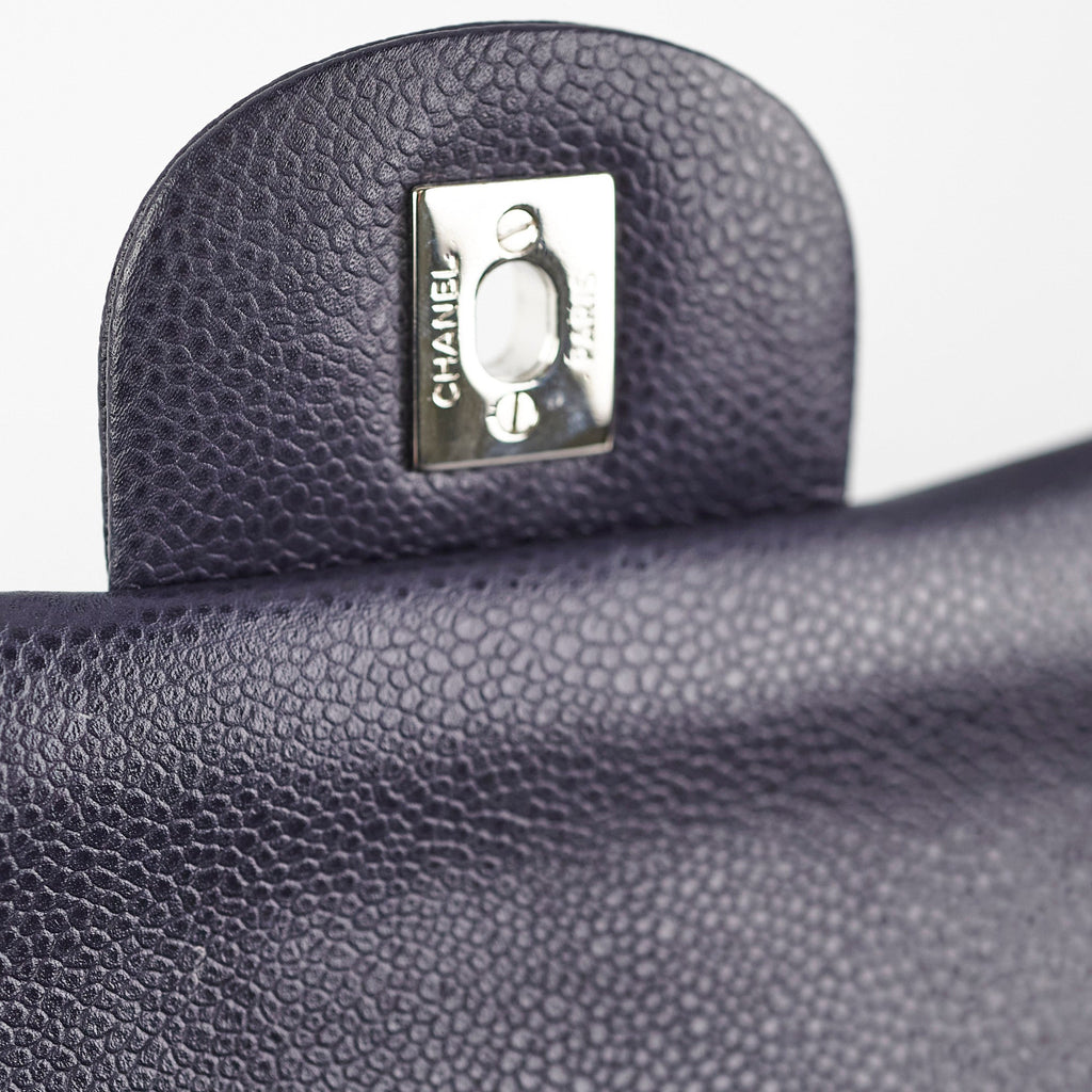 Chanel Jumbo Classic Double Flap Caviar Purple