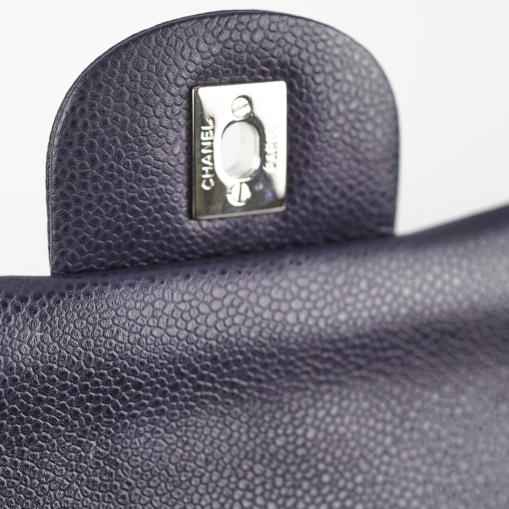 Chanel Jumbo Classic Double Flap Caviar Purple