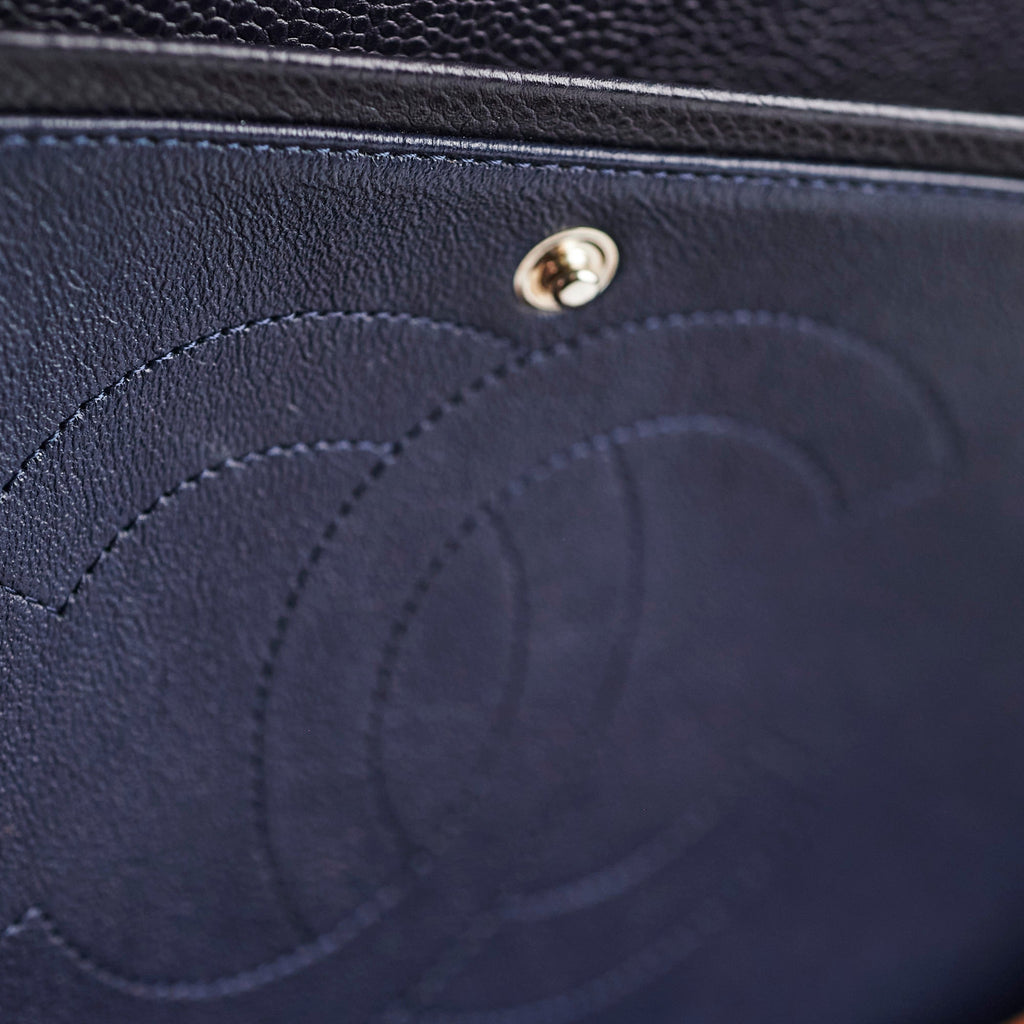 Chanel Jumbo Classic Double Flap Caviar Purple
