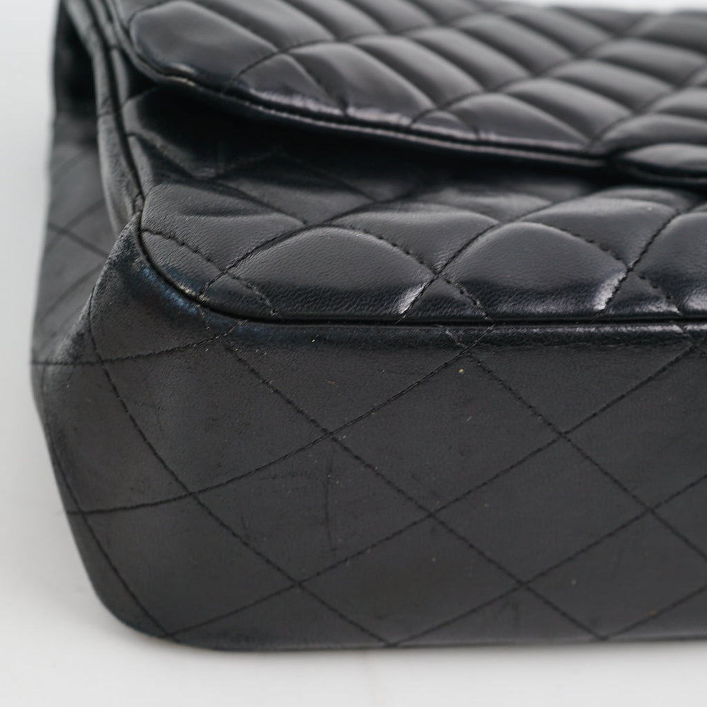 Chanel Black Jumbo Single Flap Black