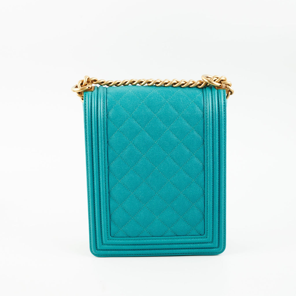 Chanel Vertical Boy Caviar Blue