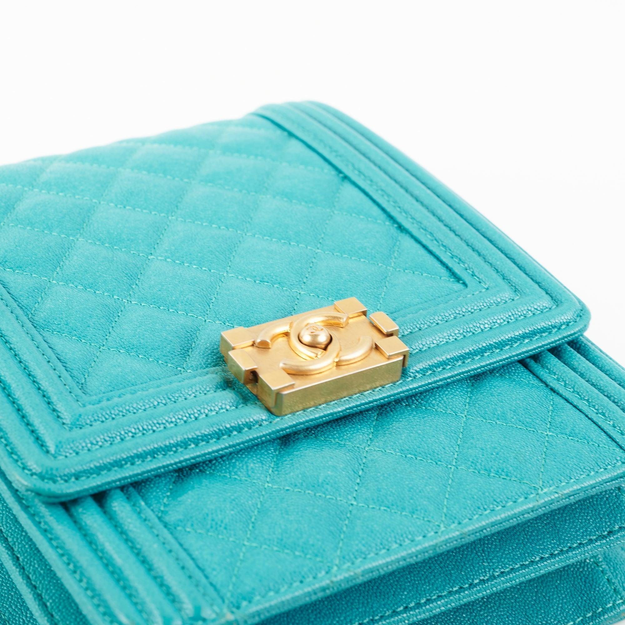 Chanel Vertical Boy Caviar Blue