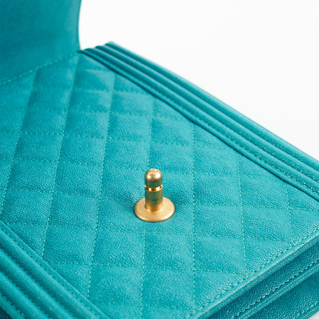 Chanel Vertical Boy Caviar Blue