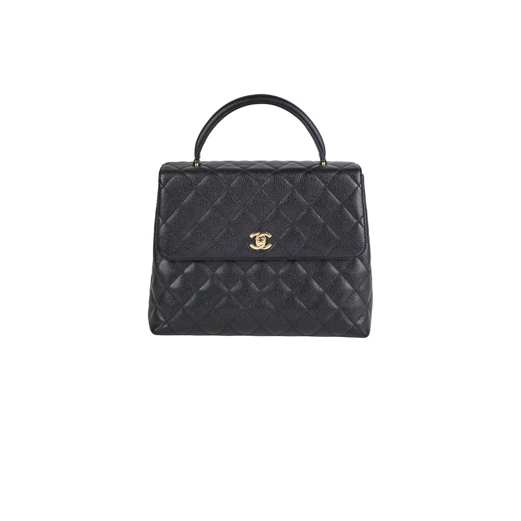 Chanel Vintage Large Kelly Caviar Black