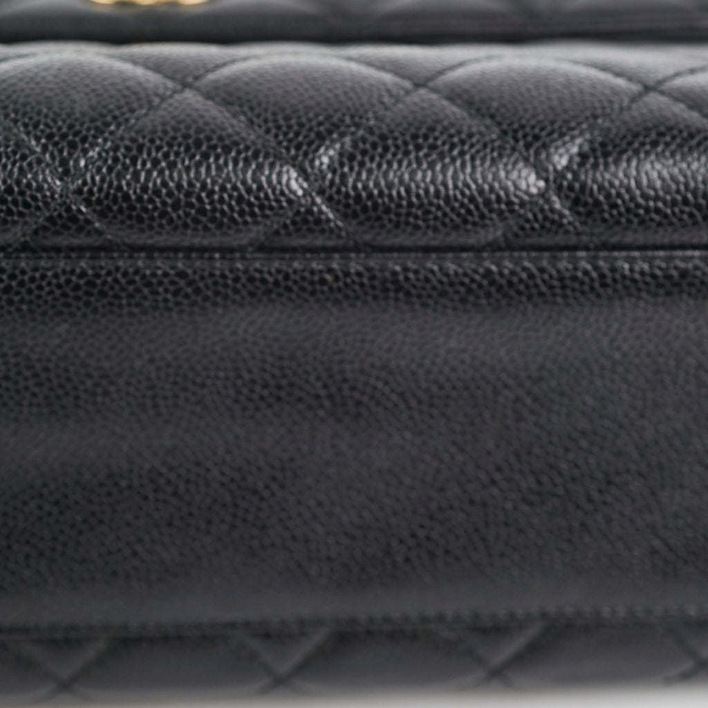 Chanel Vintage Large Kelly Caviar Black