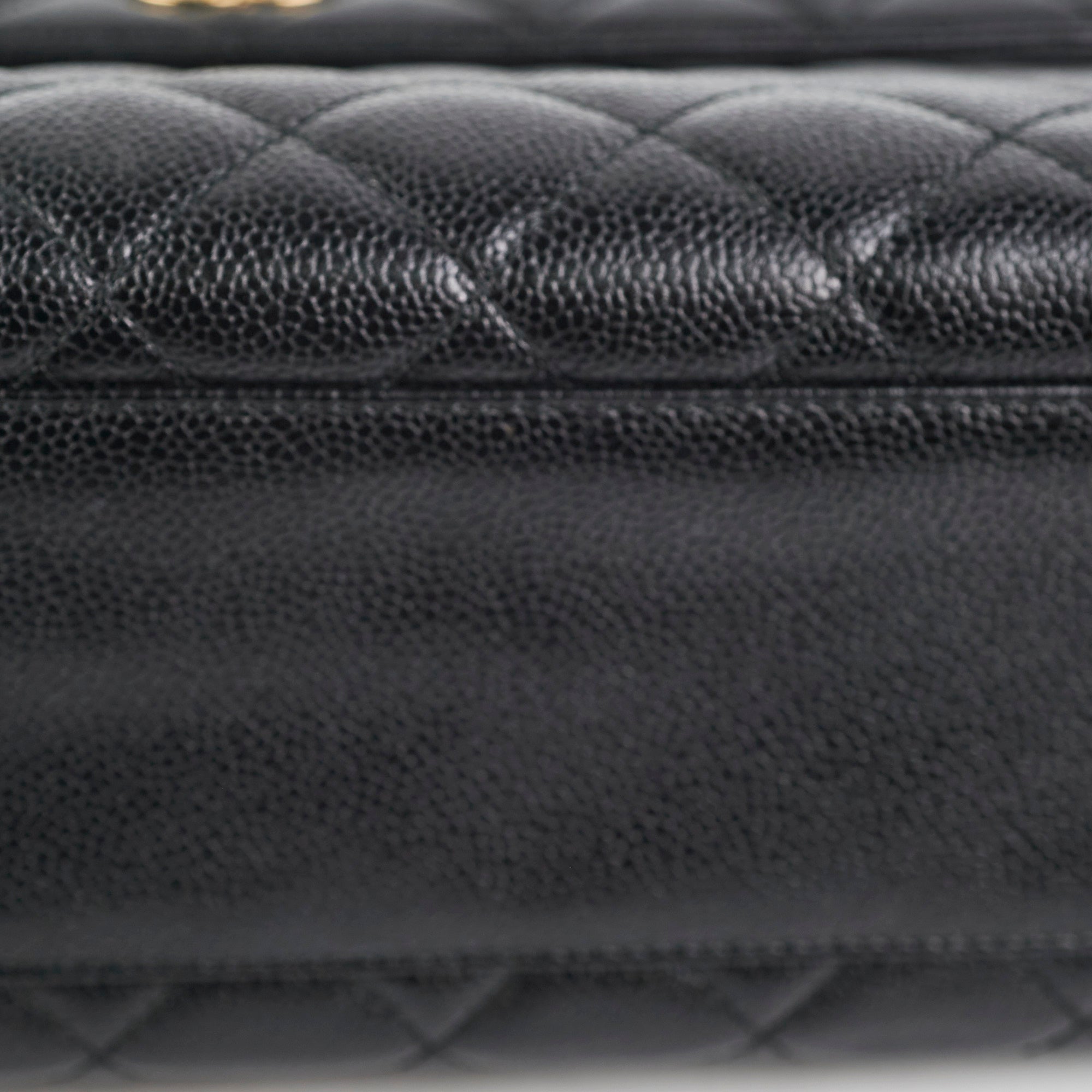 Chanel Vintage Large Kelly Caviar Black