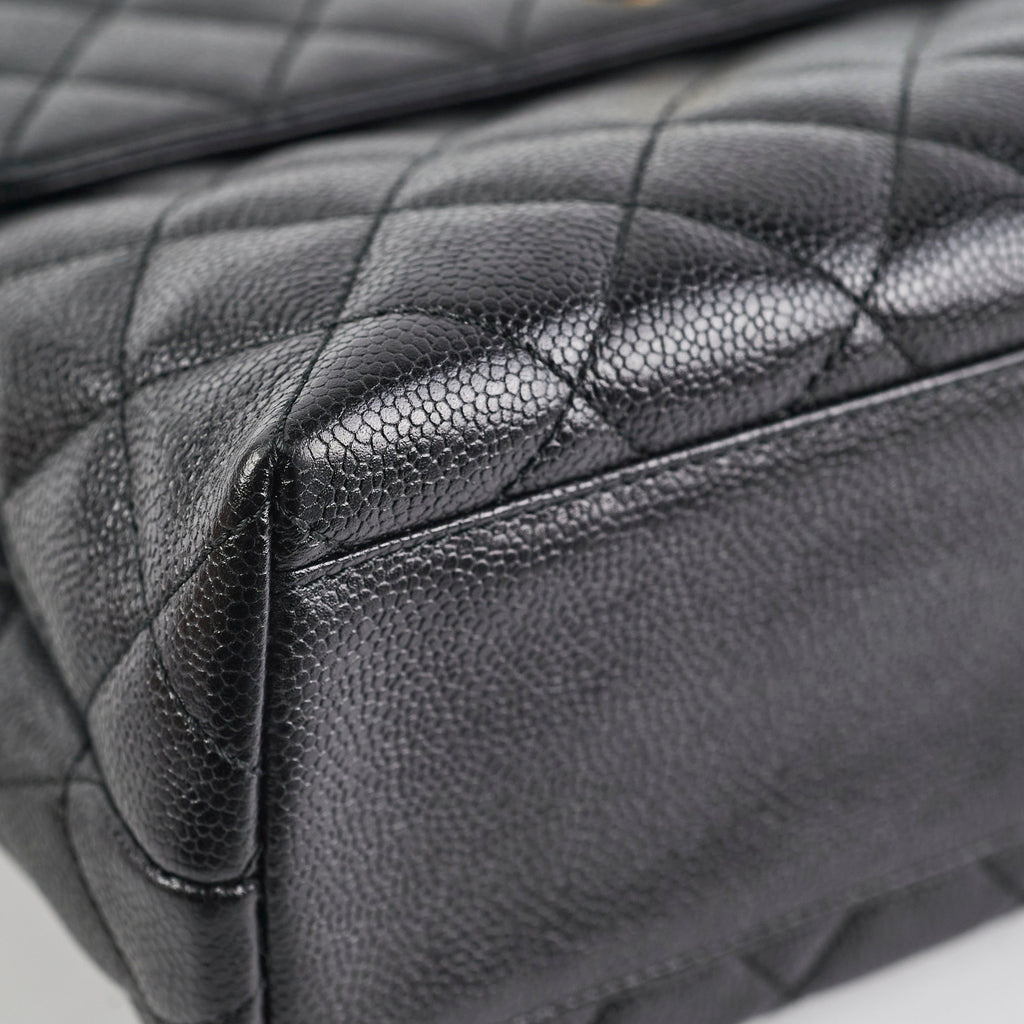 Chanel Vintage Large Kelly Caviar Black