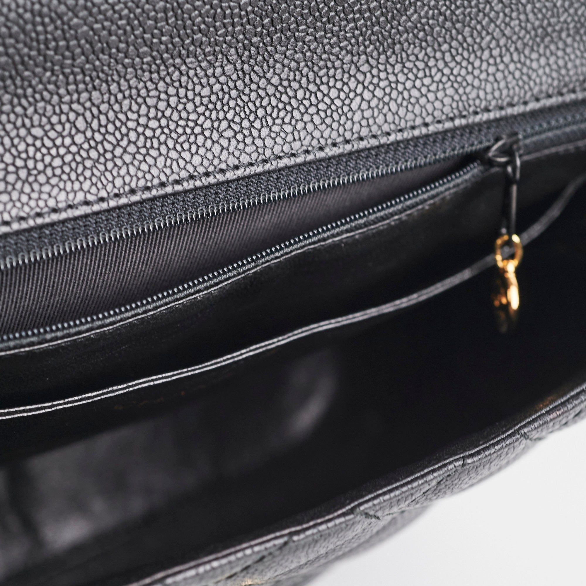 Chanel Vintage Large Kelly Caviar Black