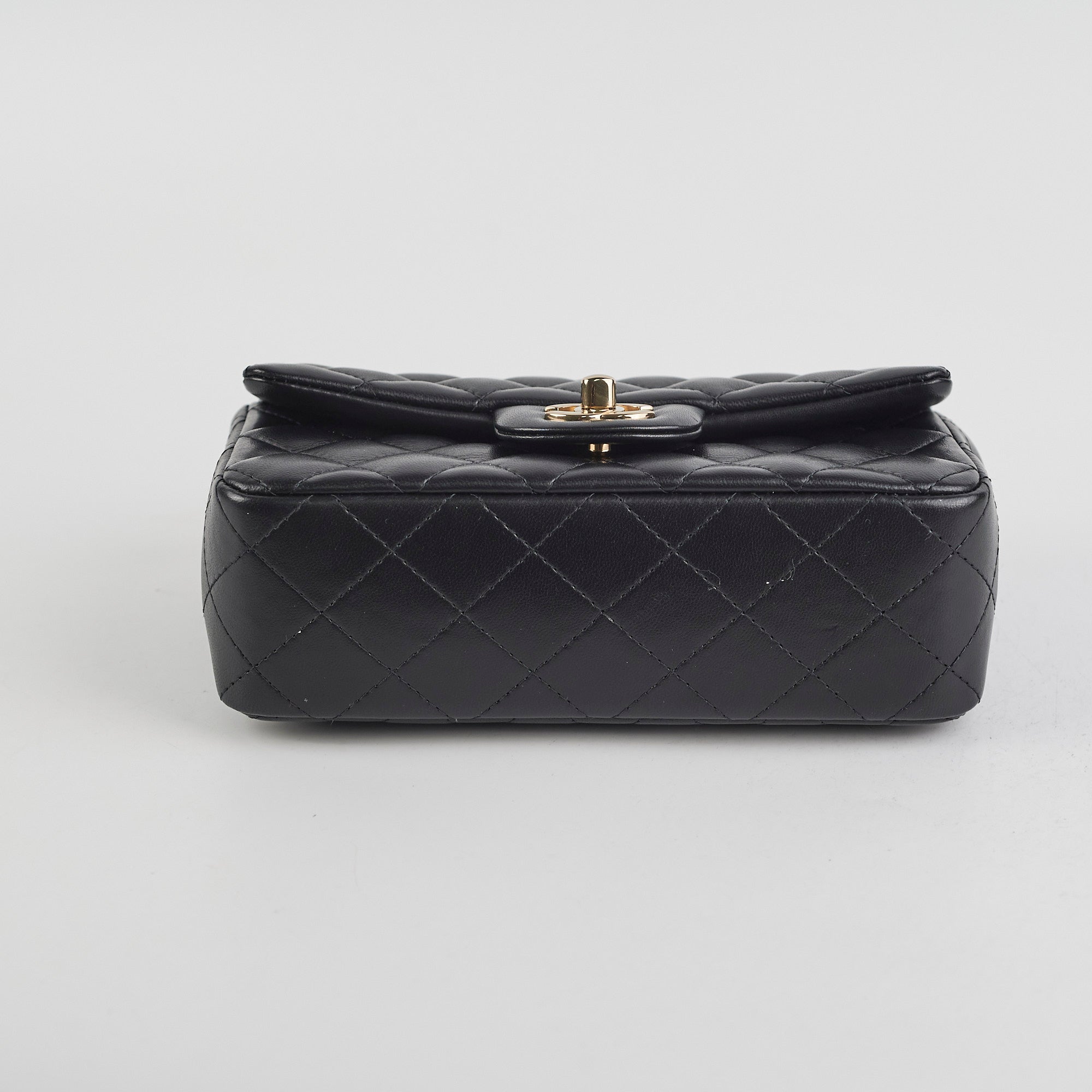 Chanel Mini Rectangular Lambskin Black Crossbody Bag