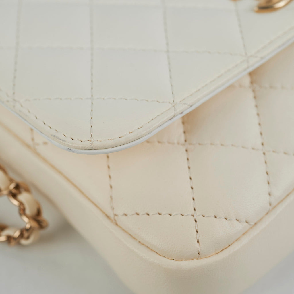 Chanel Two Colour Side - Packs Bag White/Black