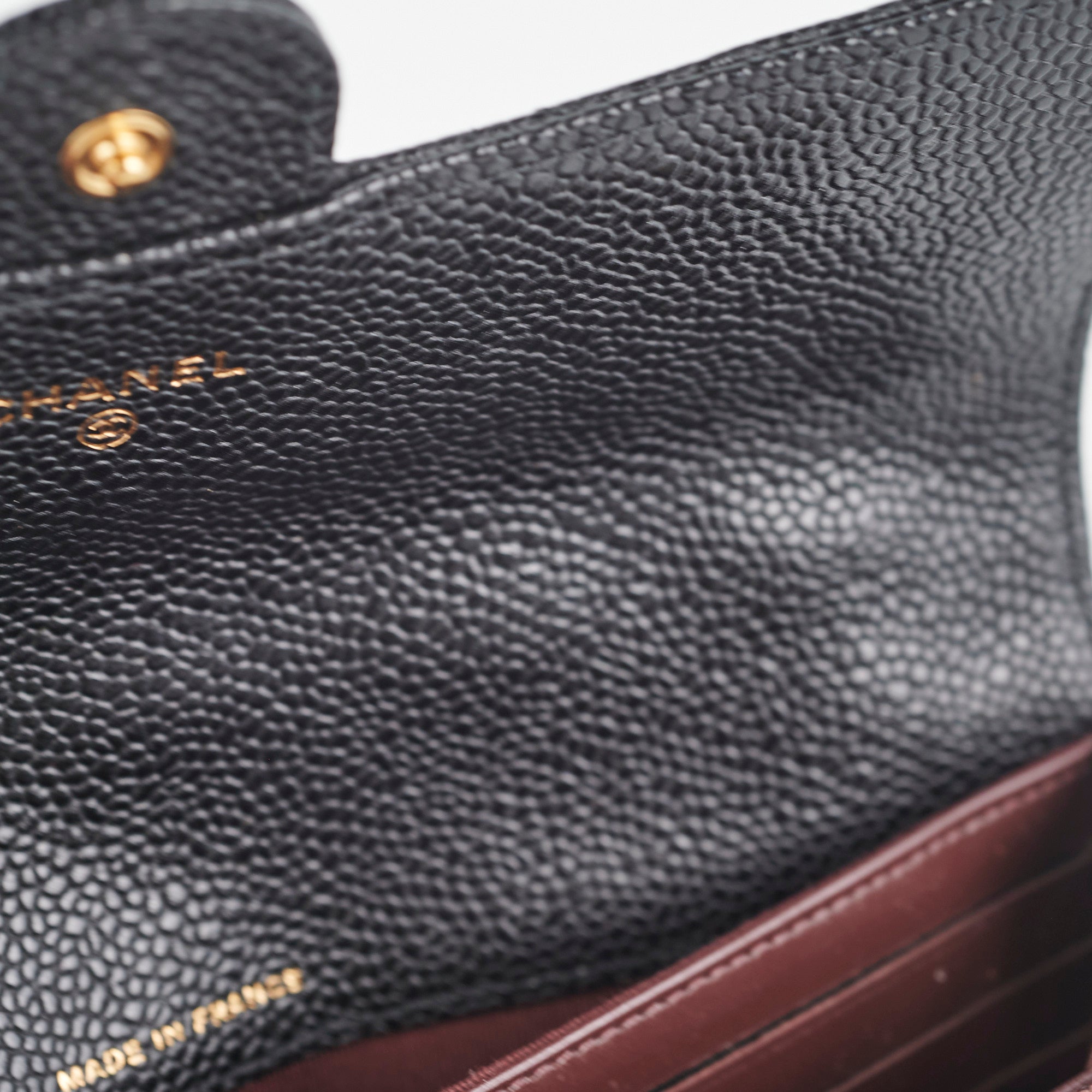 Chanel Long Wallet Caviar Black