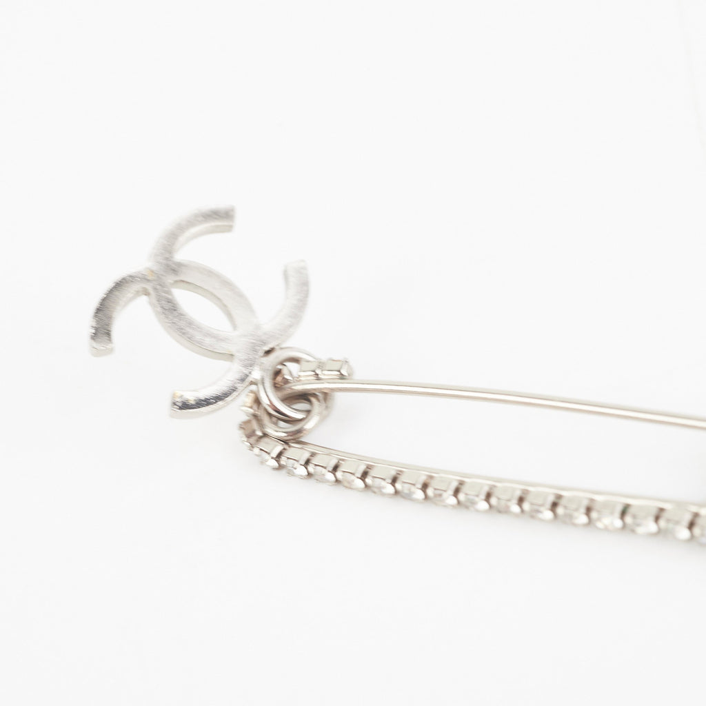Chanel Crystal Brooch silver