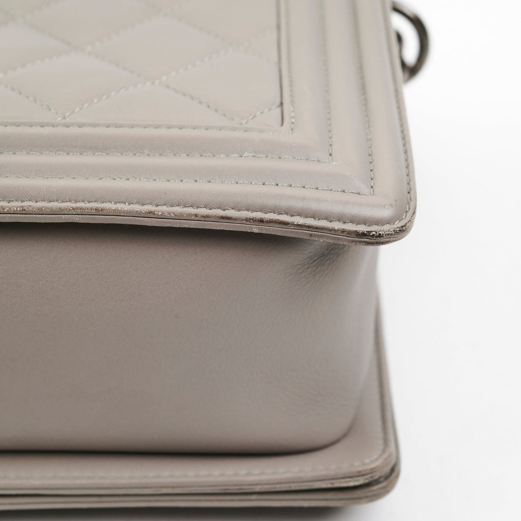 Chanel New Boy Lambskin Grey