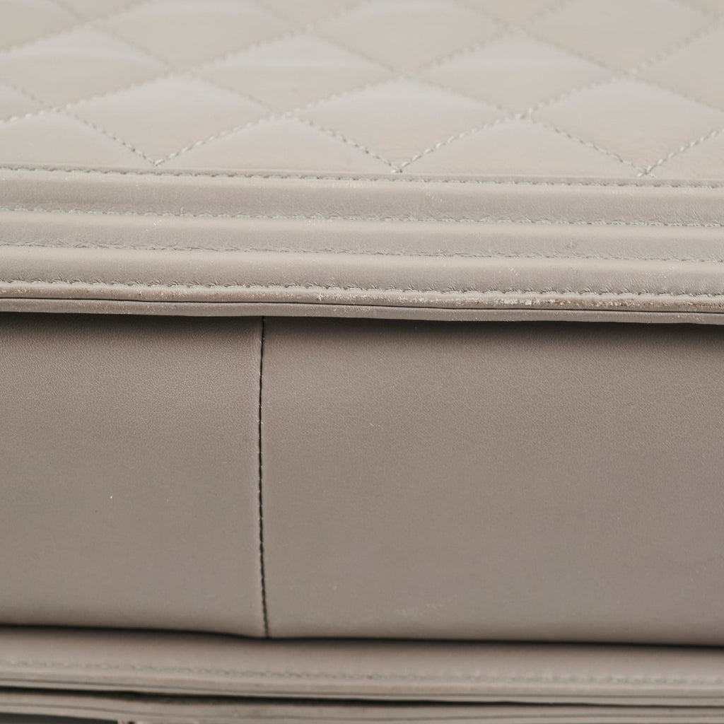 Chanel New Boy Lambskin Grey