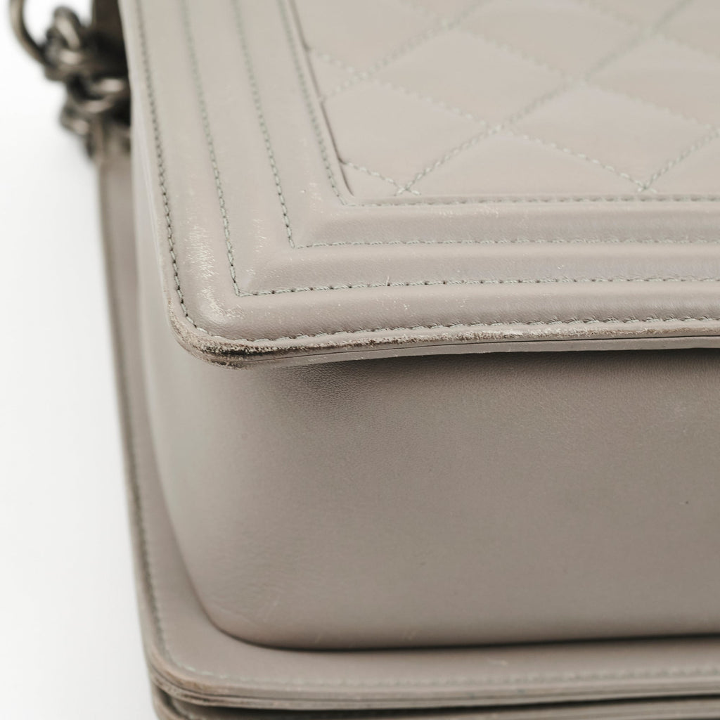 Chanel New Boy Lambskin Grey