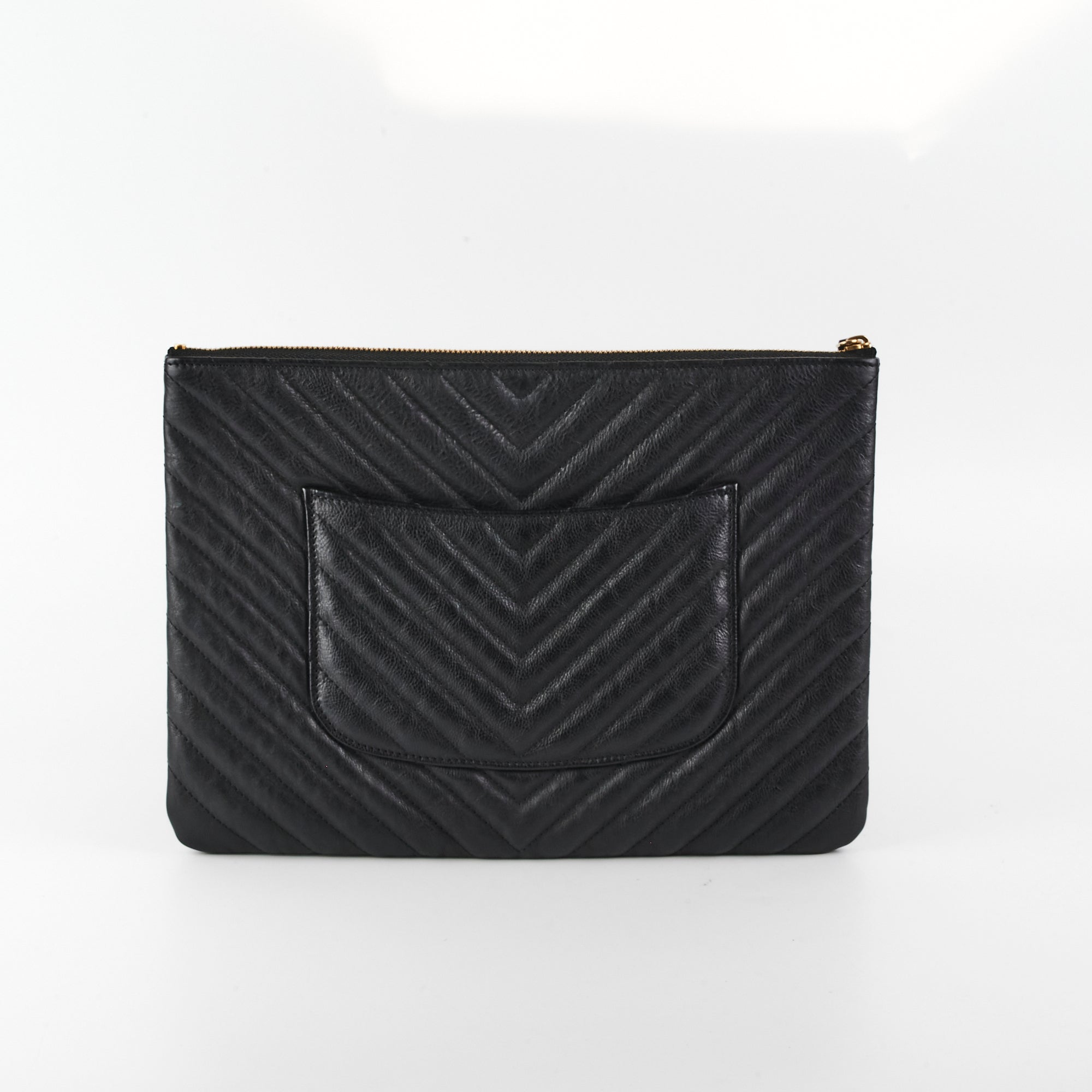 Chanel Large O Case Goatskin Black