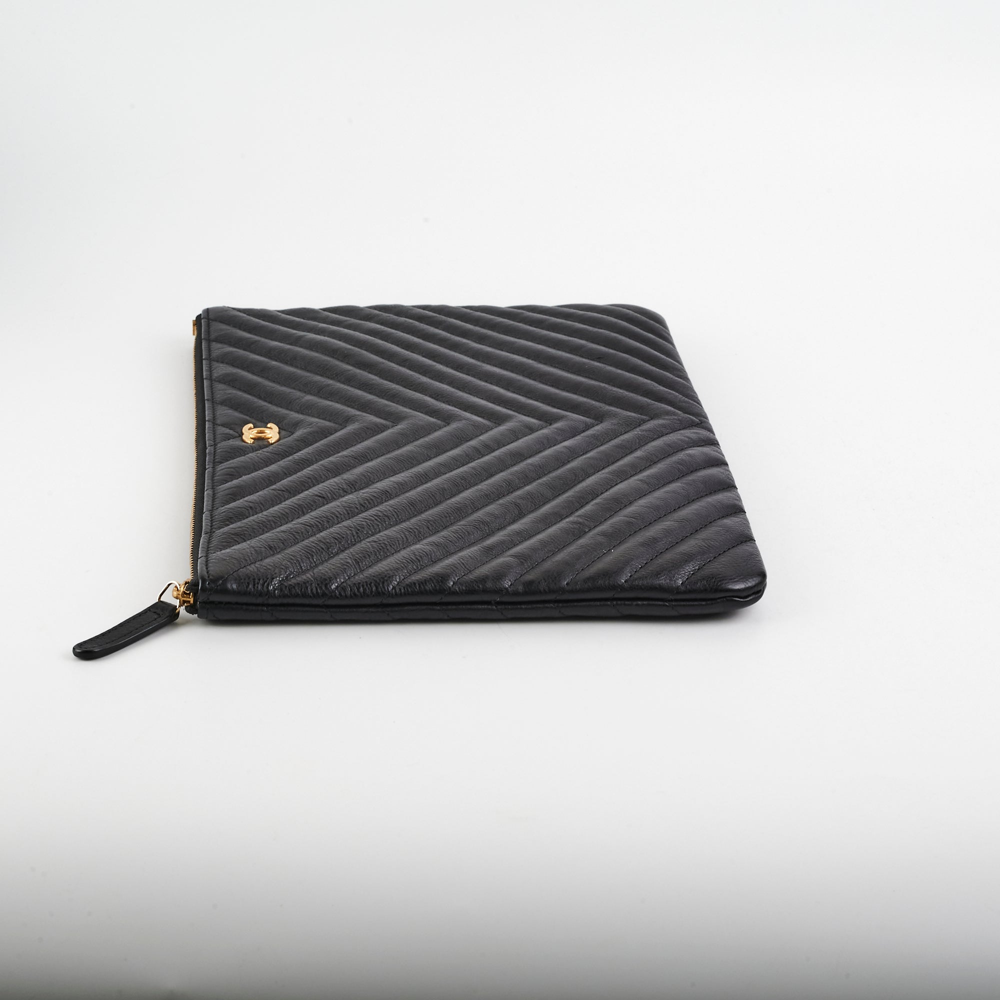 Chanel Large O Case Goatskin Black