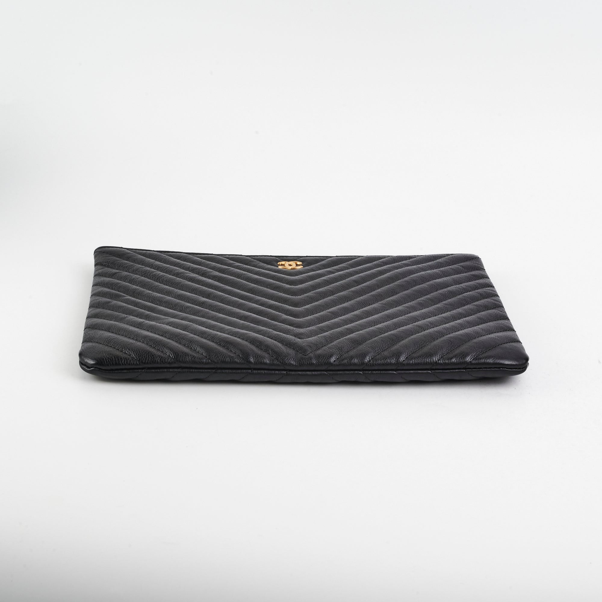 Chanel Large O Case Goatskin Black