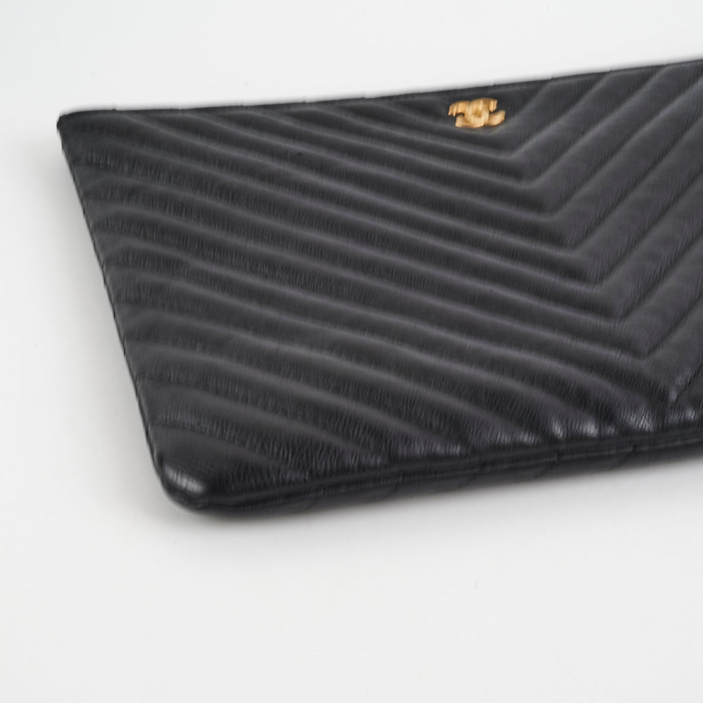 Chanel Large O Case Goatskin Black