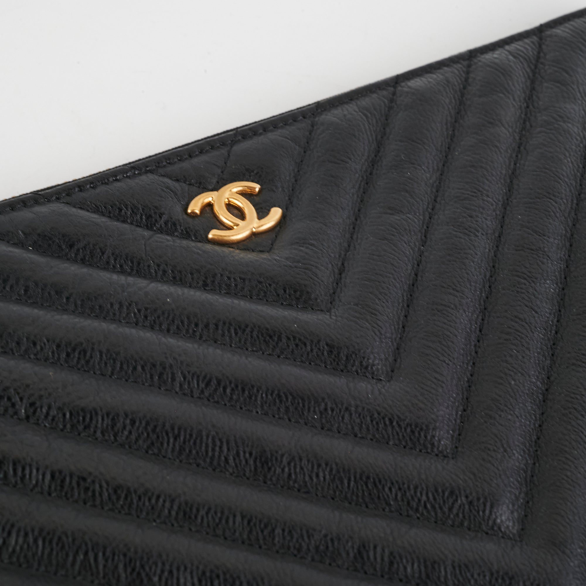 Chanel Large O Case Goatskin Black