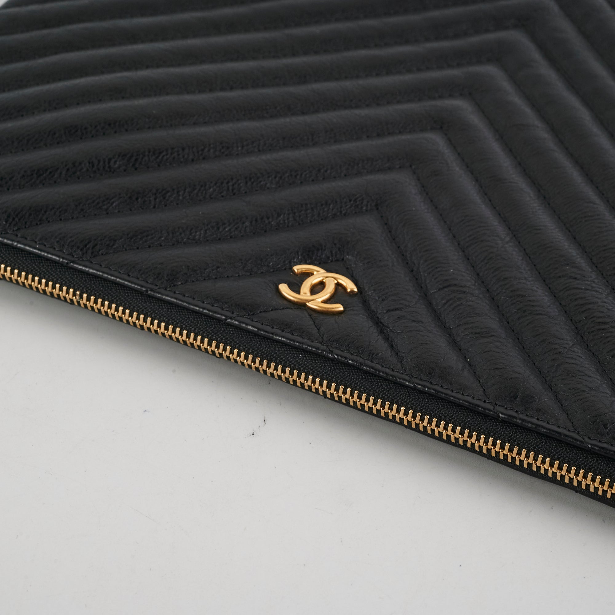 Chanel Large O Case Goatskin Black