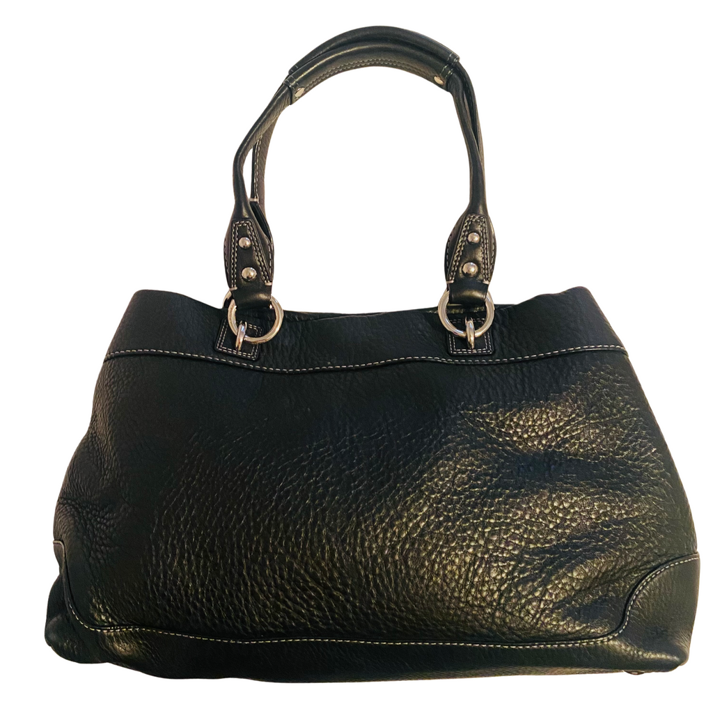 COACH Penelope Pebbled Leather Shoulder Bag Black # 14426