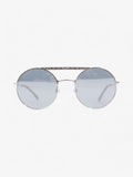 Chanel Round Sunglasses Silver Acetate 140mm