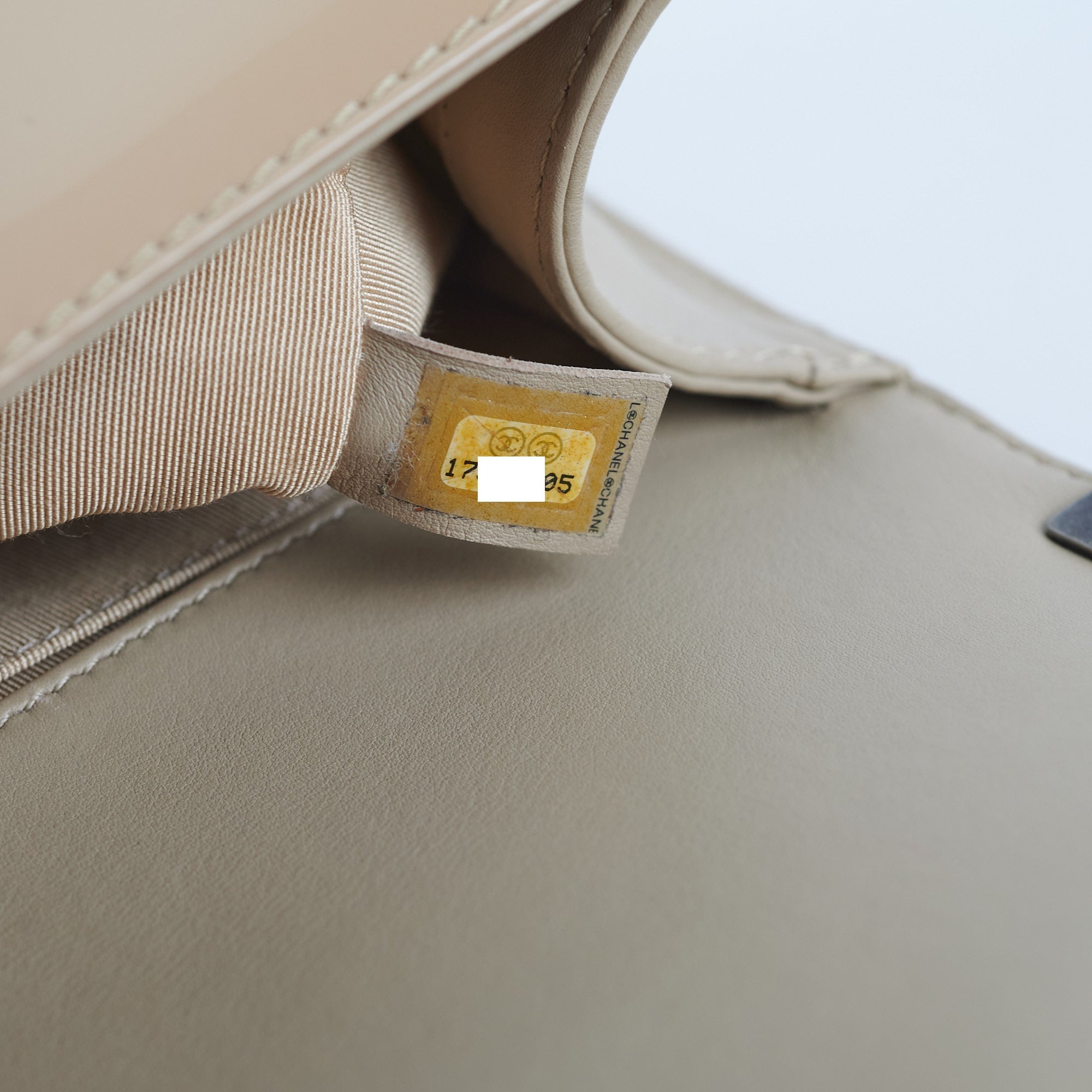 Deal of The Week -  Chanel Old Medium Boy Patent Leather Beige