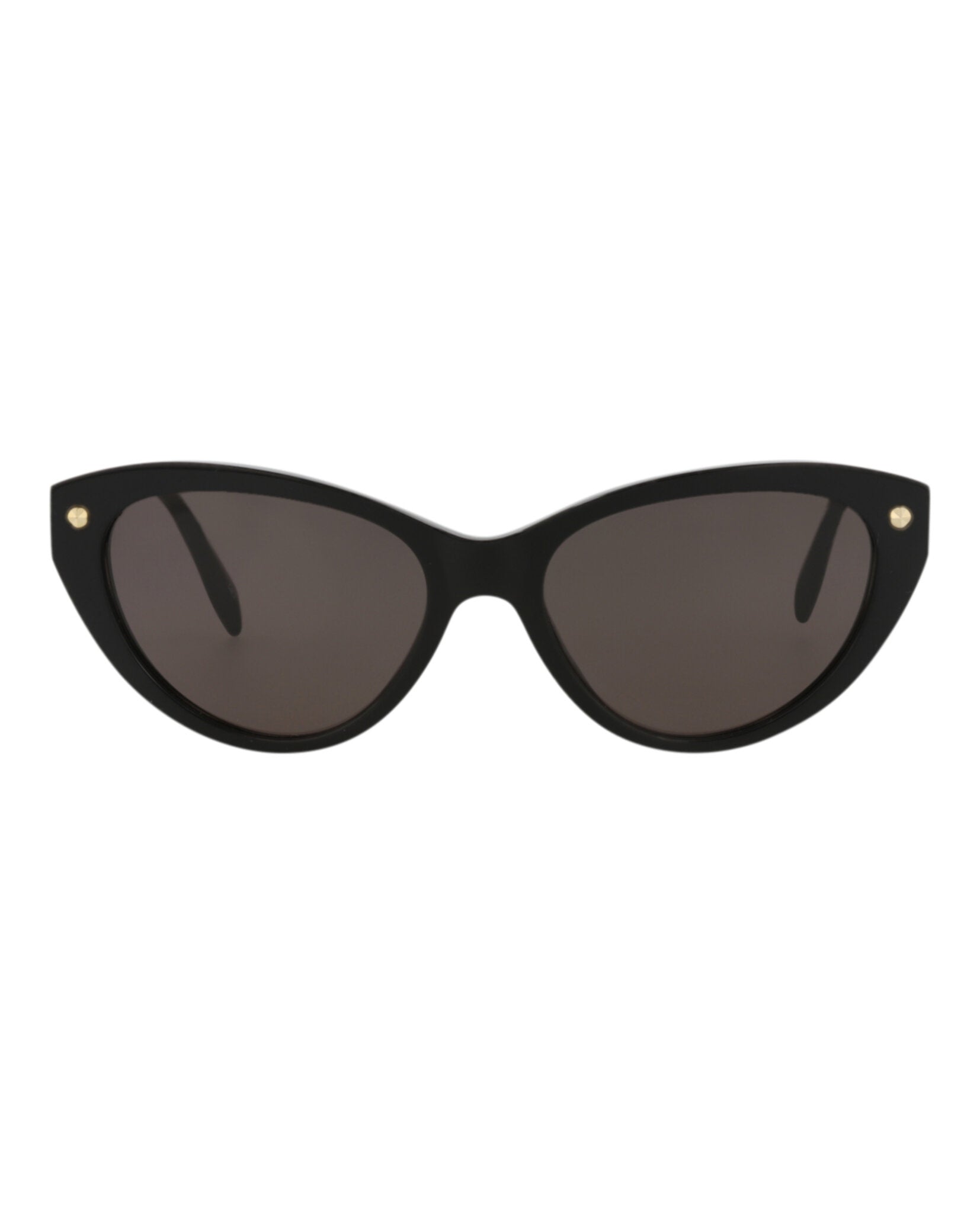 Alexander McQueen Womens Cat Eye Black Black Grey Fashion Designer Eyewear