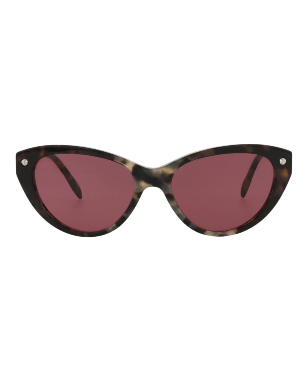 Alexander McQueen Womens Cat Eye Havana Havana Violet Fashion Designer Eyewear