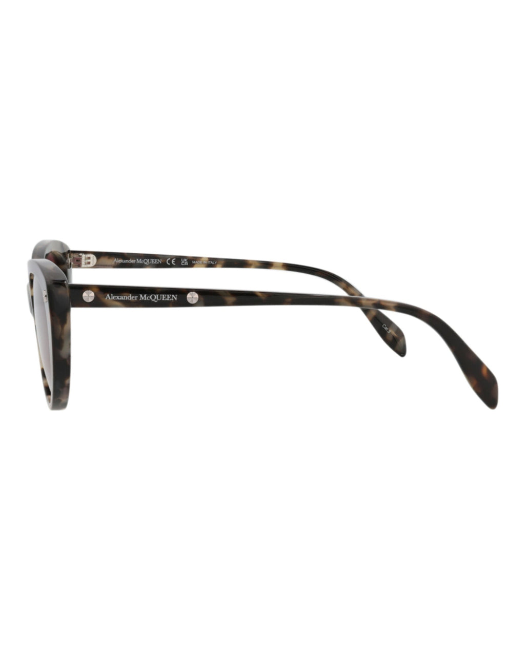 Alexander McQueen Womens Cat Eye Havana Havana Violet Fashion Designer Eyewear
