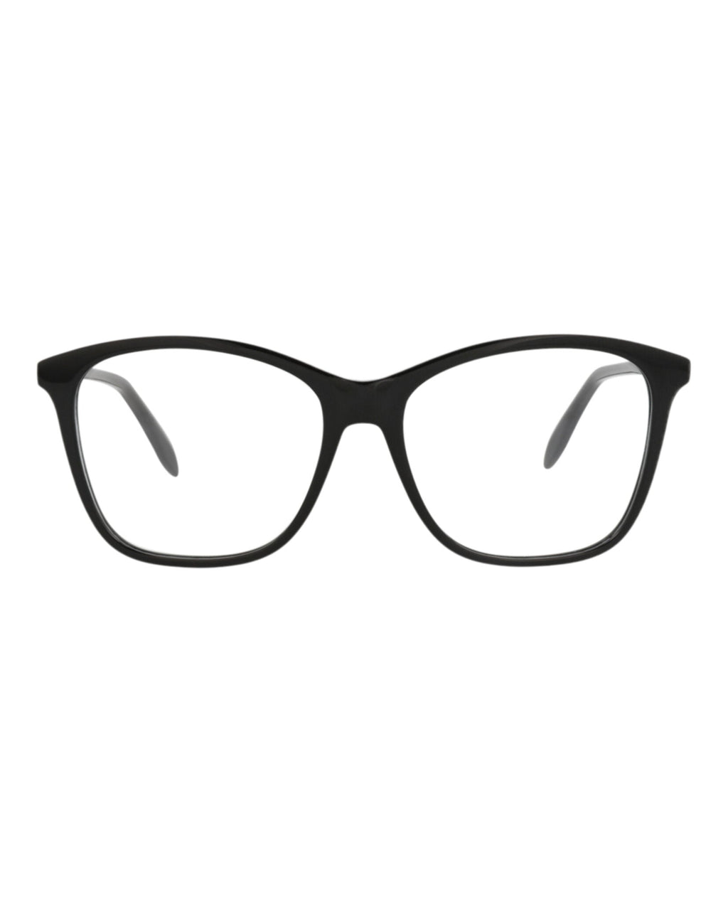 Alexander McQueen Womens Square/Rectangle Black Black Transparent Fashion Designer Eyewear