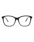 Alexander McQueen Womens Square/Rectangle Black Black Transparent Fashion Designer Eyewear