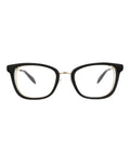 Alexander McQueen Womens Square/Rectangle Black Gold Transparent Fashion Designer Eyewear