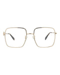 Alexander McQueen Womens Square/Rectangle Gold Gold Transparent Fashion Designer Eyewear