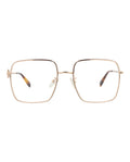 Alexander McQueen Womens Square/Rectangle Gold Gold Transparent Fashion Designer Eyewear