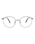 Alexander McQueen Mens Round/Oval Ruthenium Ruthenium Transparent Fashion Designer Eyewear