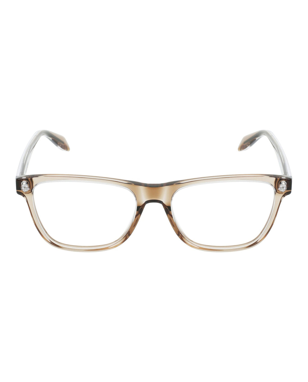 Alexander McQueen Mens Square/Rectangle Brown Brown Transparent Fashion Designer Eyewear